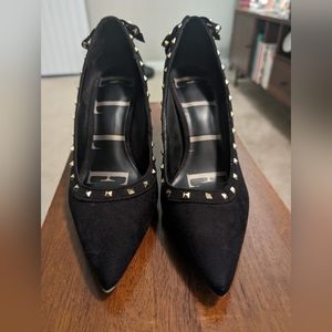 Elle suede studded heals